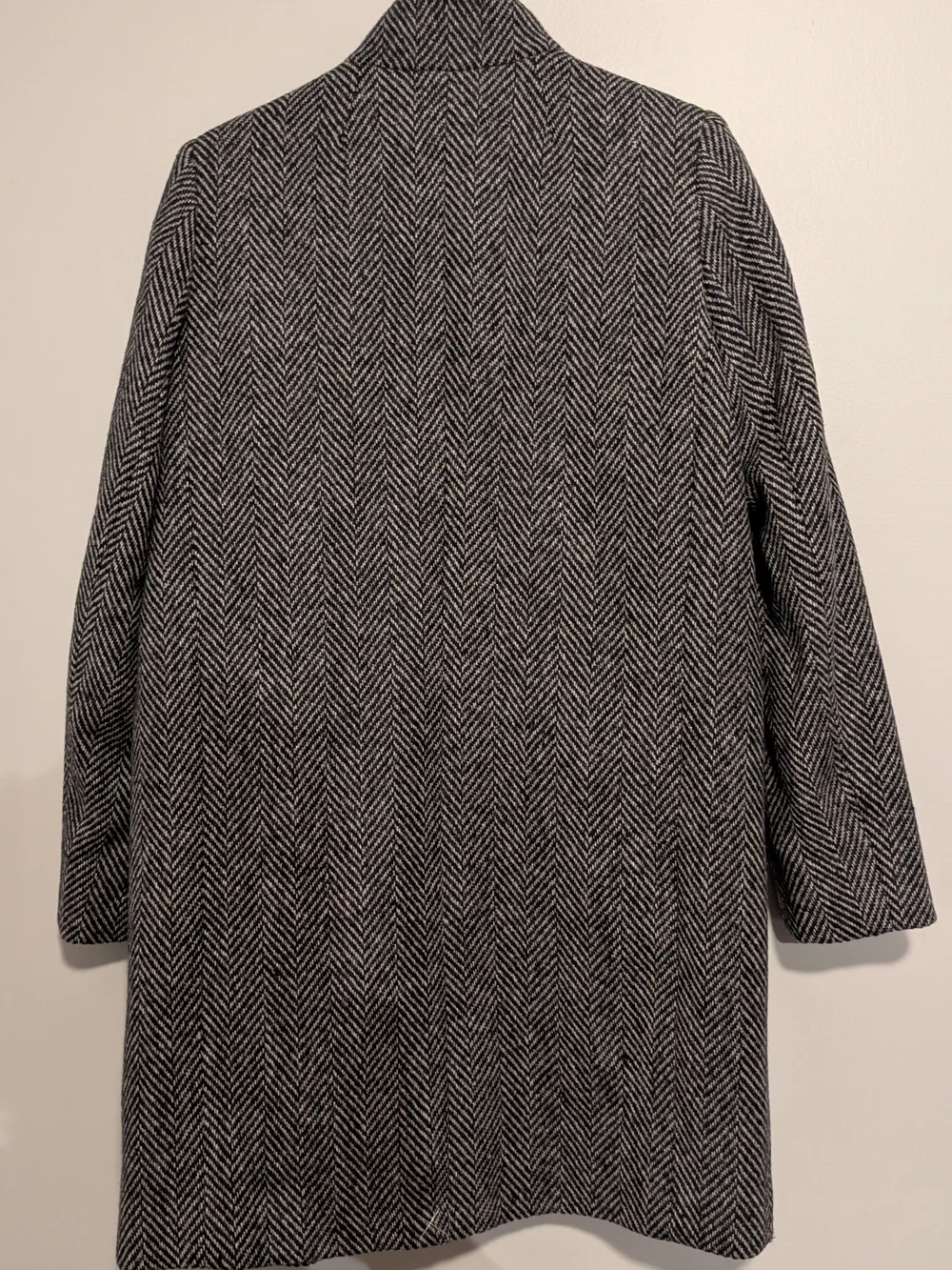 NWT J. Crew 98% Wool Herringbone Long Car Coat Navy Preppy Top Coat Tweed 6 Med - Picture 9 of 9